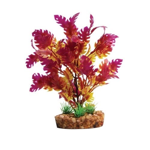 Aqua One Plastic Plant - Purple Wisteria With Gravel Base M 19cm