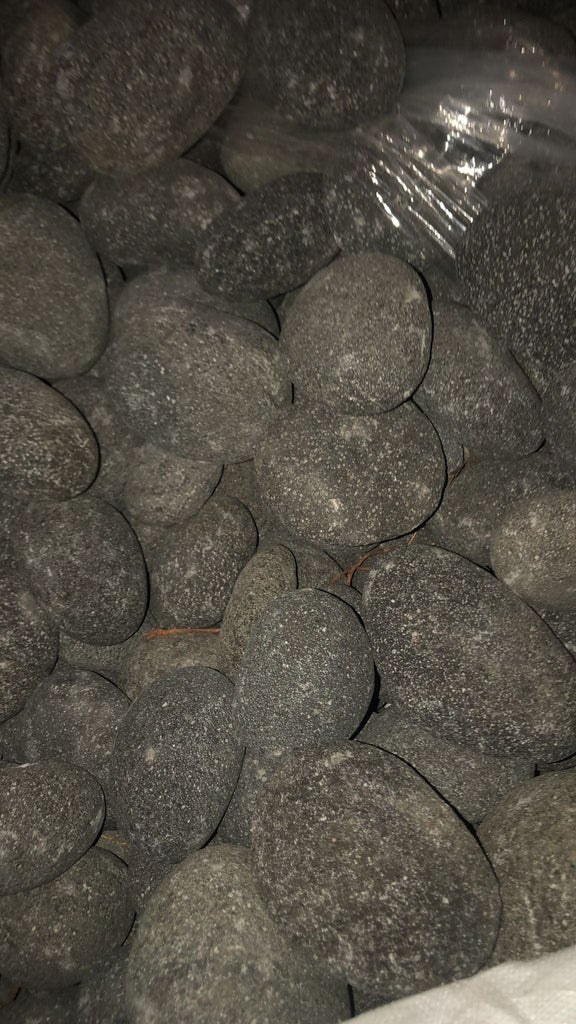 River Rocks Smooth Black Lava /kg