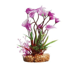 Aqua One Plastic Plant - Yellow Villarsia With Gravel Base M 18cm